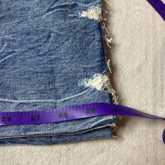 NWT Blank NYC Distressed high rise wide flare blue Jeans size 24 - Picture 12 of 12